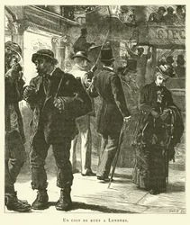 Eine Straßenecke in London