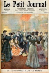 Impfung bei einem Abendempfang während einer Pockenepidemie, aus „Le Petit Journal“, 29. Januar 1894