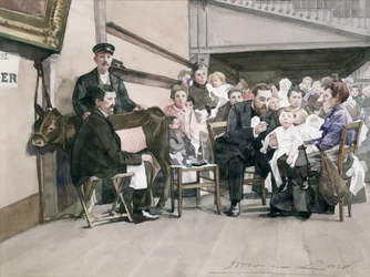 Impfung von Säuglingen am Institut de la Vaccine, Paris