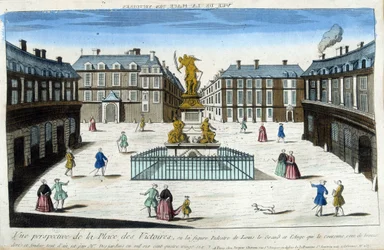 Ansicht der Place des Victoires in Paris - Optische Ansicht