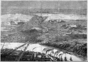 Ansicht von Richmond City, Virginia, Vereinigte Staaten
