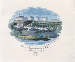 Ansicht des Internats und Colleges in Freiburg, Schweiz