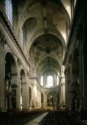 Ansicht des Kirchenschiffs in Richtung Chor, erbaut zwischen 1646-1780