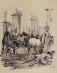 Wikinger nutzen Karls des Großen Kathedrale in Aachen als Stall, 882