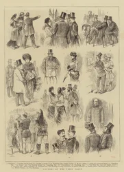 Besucher im Pariser Salon