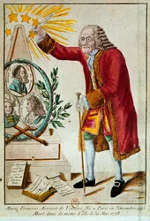 Voltaire (handkolorierte Radierung)
