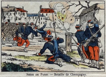 Krieg von 1870 zwischen Frankreich und Preußen: die Schlacht von Champigny oder die Schlacht von Villiers vom 30.11. bis 02.12.1870