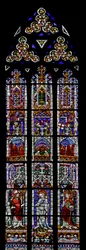Fenster mit dem Heiligen Martin, der Jungfrau und dem Kind, dem Heiligen Gregor (modern)