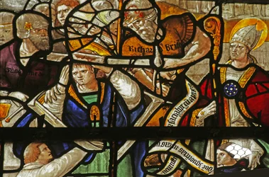 Fenster mit dem heiligen Thomas Becket: Ermordung, 16.-17. Jahrhundert
