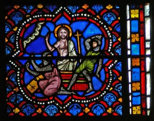 Fenster s2-L, die Auferstehung darstellend