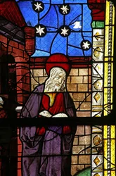 Fenster w0, Darstellung von Joachim mit einem seiner Schafe