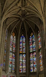 Fenster w0, die Apsisfenster w1, w1 und w2