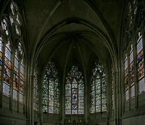 Fenster w0, Darstellung der Fenster in der Kapelle auf der Achse