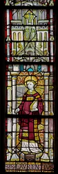 Fenster w12, St. Laurentius darstellend