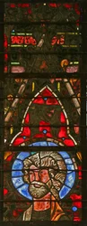 Fenster w14 mit einem Heiligen