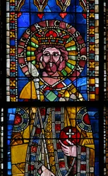 Fenster w15, Kaiser Friedrich I. darstellend