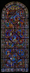 Fenster w15 zeigt das Fenster des barmherzigen Samariters