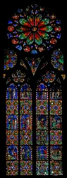 Fenster w17, die Schöpfung und Genesis darstellend