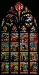 Fenster w1, Darstellung der Schöpfung und der Erlösung