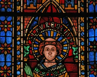 Fenster w201, St. Laurentius darstellend