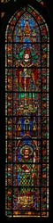 Fenster w201, St. Stephanus und St. Clemens darstellend