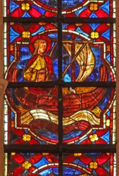 Fenster w212, Darstellung von Johannes segelt nach Patmos