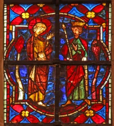 Fenster w212, Darstellung von Johannes dem Täufer vor Herodes