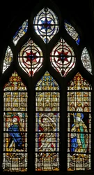 Fenster w214, St. Clemens (R) und der Tod des St. Thomas Becket