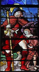 Fenster w23, das den heiligen Rochus darstellt