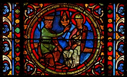 Fenster w2 mit St. Germain und König Childebert
