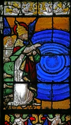 Fenster w2 mit der Erschaffung des Firmaments
