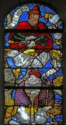 Fenster w3 mit Darstellung des Jessebaums: Hiskia und Josaphat
