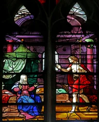 Fenster w4 mit Darstellung von Christus erscheint seiner Mutter