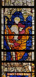 Fenster w4, St. Christophorus darstellend