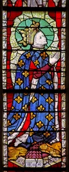 Fenster w4, St. Ludwig darstellend