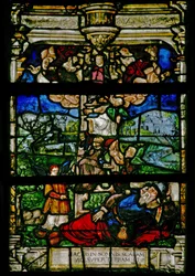 Fenster w6, Darstellung der Jakobsleiter