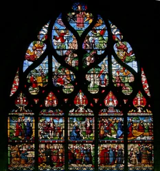 Fenster w6, Darstellung von Szenen aus dem Leben der Hl. Maria Magdalena