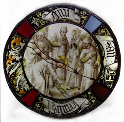 Fenster w79, Darstellung von Christus und der Ehebrecherin