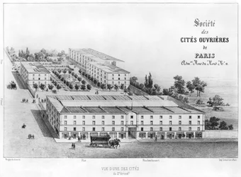 Arbeiterwohnanlage, 58 rue Rochechouart, Paris, ca. 1870