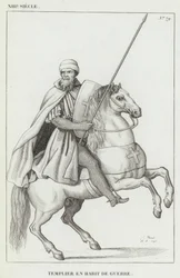 XIII Jahrhundert, Tempelritter in Kriegsgewand