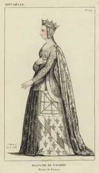 XIV Jahrhundert, Blanche de Navarre, Königin von Frankreich