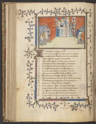 Yates Thompson 35 f. 80v Einnahme von Valonges, aus 