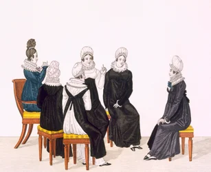 Junge Frauen im Gespräch, um 1820