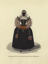 Junge Dame mit Maske, Regierungszeit von Heinrich III. von Frankreich