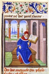 Zaqaquin, aus Histoire des Philosophes, spätes 15. Jahrhundert