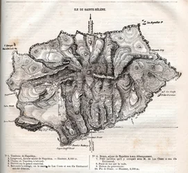 Karte der Insel St. Helena (Gravur)
