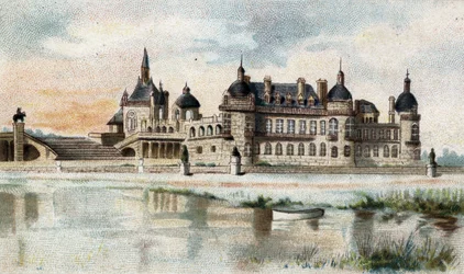Ansicht des Schlosses von Chantilly (Oise)