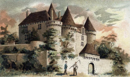 Ansicht des Schlosses von Fenelon in der Dordogne