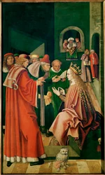 Die heilige Barbara im Streit mit den Philosophen