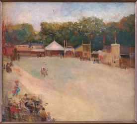 Ein Sommerabend auf dem Jahrmarkt im Hirschpark, nördlich von Kopenhagen